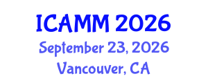 International Conference on Applied Mechanics and Mathematics (ICAMM) September 23, 2026 - Vancouver, Canada