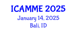 International Conference on Applied Mechanics and Mechanical Engineering (ICAMME) January 14, 2025 - Bali, Indonesia