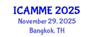 International Conference on Applied Mechanics and Mechanical Engineering (ICAMME) November 29, 2025 - Bangkok, Thailand