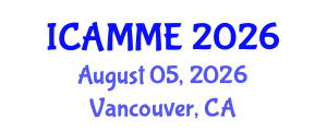 International Conference on Applied Mechanics and Mechanical Engineering (ICAMME) August 05, 2026 - Vancouver, Canada