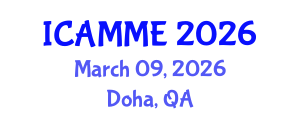 International Conference on Applied Mechanics and Mechanical Engineering (ICAMME) March 09, 2026 - Doha, Qatar International Conference on Applied Mechanics and Mechanical Engineering (ICAMME) March 09, 2026 - Doha, Qatar