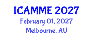 International Conference on Applied Mechanics and Mechanical Engineering (ICAMME) February 01, 2027 - Melbourne, Australia International Conference on Applied Mechanics and Mechanical Engineering (ICAMME) February 01, 2027 - Melbourne, Australia