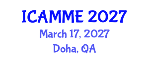 International Conference on Applied Mechanics and Mechanical Engineering (ICAMME) March 17, 2027 - Doha, Qatar International Conference on Applied Mechanics and Mechanical Engineering (ICAMME) March 17, 2027 - Doha, Qatar