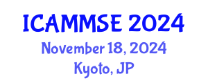 International Conference on Applied Mechanics, Materials Science and Engineering (ICAMMSE) November 18, 2024 - Kyoto, Japan