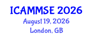 International Conference on Applied Mechanics, Materials Science and Engineering (ICAMMSE) August 19, 2026 - London, United Kingdom