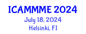 International Conference on Applied Mechanics, Mechanical and Materials Engineering (ICAMMME) July 18, 2024 - Helsinki, Finland