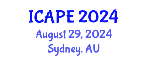 International Conference on Applied Philosophy and Ethics (ICAPE) August 29, 2024 - Sydney, Australia
