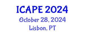 International Conference on Applied Philosophy and Ethics (ICAPE) October 28, 2024 - Lisbon, Portugal