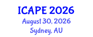 International Conference on Applied Philosophy and Ethics (ICAPE) August 30, 2026 - Sydney, Australia