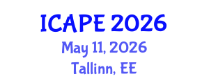 International Conference on Applied Philosophy and Ethics (ICAPE) May 11, 2026 - Tallinn, Estonia International Conference on Applied Philosophy and Ethics (ICAPE) May 11, 2026 - Tallinn, Estonia