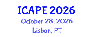 International Conference on Applied Philosophy and Ethics (ICAPE) October 28, 2026 - Lisbon, Portugal