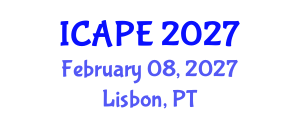 International Conference on Applied Philosophy and Ethics (ICAPE) February 08, 2027 - Lisbon, Portugal International Conference on Applied Philosophy and Ethics (ICAPE) February 08, 2027 - Lisbon, Portugal