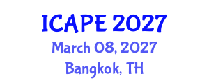 International Conference on Applied Philosophy and Ethics (ICAPE) March 08, 2027 - Bangkok, Thailand International Conference on Applied Philosophy and Ethics (ICAPE) March 08, 2027 - Bangkok, Thailand