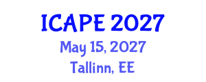 International Conference on Applied Philosophy and Ethics (ICAPE) May 15, 2027 - Tallinn, Estonia International Conference on Applied Philosophy and Ethics (ICAPE) May 15, 2027 - Tallinn, Estonia