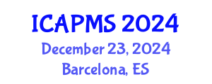 International Conference on Applied Physics and Materials Science (ICAPMS) December 23, 2024 - Barcelona, Spain