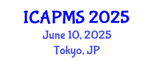 International Conference on Applied Physics and Materials Science (ICAPMS) June 10, 2025 - Tokyo, Japan