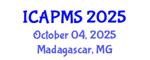 International Conference on Applied Physics and Materials Science (ICAPMS) October 04, 2025 - Madagascar, Madagascar
