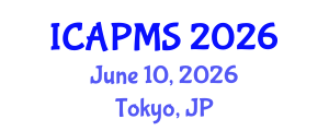 International Conference on Applied Physics and Materials Science (ICAPMS) June 10, 2026 - Tokyo, Japan