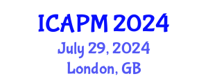 International Conference on Applied Physics and Mathematics (ICAPM) July 29, 2024 - London, United Kingdom
