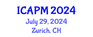International Conference on Applied Physics and Mathematics (ICAPM) July 29, 2024 - Zurich, Switzerland