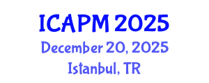 International Conference on Applied Physics and Mathematics (ICAPM) December 20, 2025 - Istanbul, Turkey