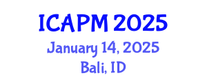 International Conference on Applied Physics and Mathematics (ICAPM) January 14, 2025 - Bali, Indonesia