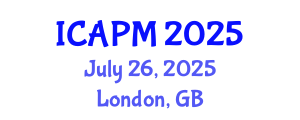 International Conference on Applied Physics and Mathematics (ICAPM) July 26, 2025 - London, United Kingdom
