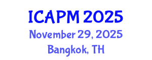 International Conference on Applied Physics and Mathematics (ICAPM) November 29, 2025 - Bangkok, Thailand