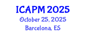 International Conference on Applied Physics and Mathematics (ICAPM) October 25, 2025 - Barcelona, Spain