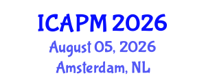 International Conference on Applied Physics and Mathematics (ICAPM) August 05, 2026 - Amsterdam, Netherlands