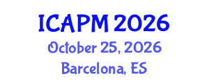 International Conference on Applied Physics and Mathematics (ICAPM) October 25, 2026 - Barcelona, Spain