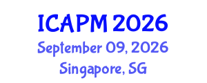 International Conference on Applied Physics and Mathematics (ICAPM) September 09, 2026 - Singapore, Singapore