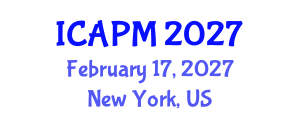 International Conference on Applied Physics and Mathematics (ICAPM) February 17, 2027 - New York, United States International Conference on Applied Physics and Mathematics (ICAPM) February 17, 2027 - New York, United States