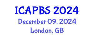 International Conference on Applied Psychology and Behavioral Sciences (ICAPBS) December 09, 2024 - London, United Kingdom