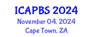 International Conference on Applied Psychology and Behavioral Sciences (ICAPBS) November 04, 2024 - Cape Town, South Africa