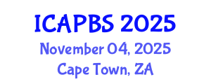 International Conference on Applied Psychology and Behavioral Sciences (ICAPBS) November 04, 2025 - Cape Town, South Africa