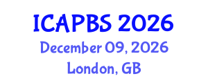 International Conference on Applied Psychology and Behavioral Sciences (ICAPBS) December 09, 2026 - London, United Kingdom International Conference on Applied Psychology and Behavioral Sciences (ICAPBS) December 09, 2026 - London, United Kingdom