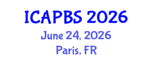 International Conference on Applied Psychology and Behavioral Sciences (ICAPBS) June 24, 2026 - Paris, France