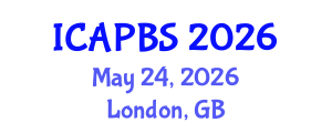 International Conference on Applied Psychology and Behavioral Sciences (ICAPBS) May 24, 2026 - London, United Kingdom