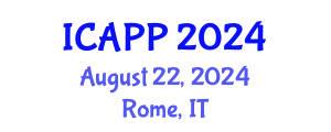 International Conference on Applied Psychology and Psychoanalysis (ICAPP) August 22, 2024 - Rome, Italy