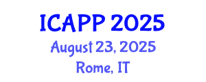 International Conference on Applied Psychology and Psychoanalysis (ICAPP) August 23, 2025 - Rome, Italy