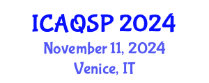 International Conference on Applied Quantum and Statistical Physics (ICAQSP) November 11, 2024 - Venice, Italy