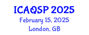 International Conference on Applied Quantum and Statistical Physics (ICAQSP) February 15, 2025 - London, United Kingdom