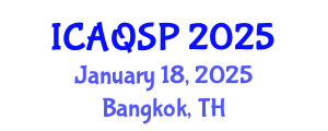 International Conference on Applied Quantum and Statistical Physics (ICAQSP) January 18, 2025 - Bangkok, Thailand