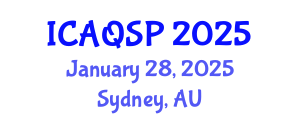 International Conference on Applied Quantum and Statistical Physics (ICAQSP) January 28, 2025 - Sydney, Australia