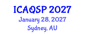 International Conference on Applied Quantum and Statistical Physics (ICAQSP) January 28, 2027 - Sydney, Australia International Conference on Applied Quantum and Statistical Physics (ICAQSP) January 28, 2027 - Sydney, Australia