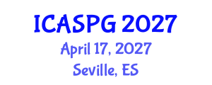 International Conference on Applied Seismology and Petroleum Geology (ICASPG) April 17, 2027 - Seville, Spain International Conference on Applied Seismology and Petroleum Geology (ICASPG) April 17, 2027 - Seville, Spain