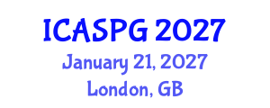 International Conference on Applied Seismology and Petroleum Geology (ICASPG) January 21, 2027 - London, United Kingdom