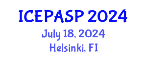 International Conference on Applied Social and Educational Psychology (ICEPASP) July 18, 2024 - Helsinki, Finland