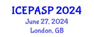 International Conference on Applied Social and Educational Psychology (ICEPASP) June 27, 2024 - London, United Kingdom